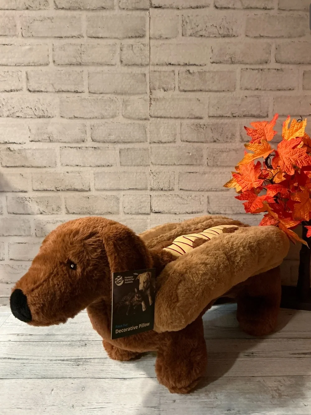 HUMANE WORLD FOR ANIMALS 24x14 Hot Doggie Pillow